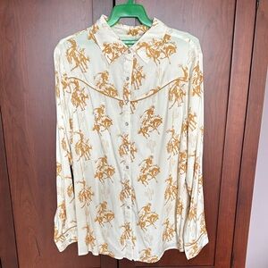 Women’s Western Cowboy Print Shirt